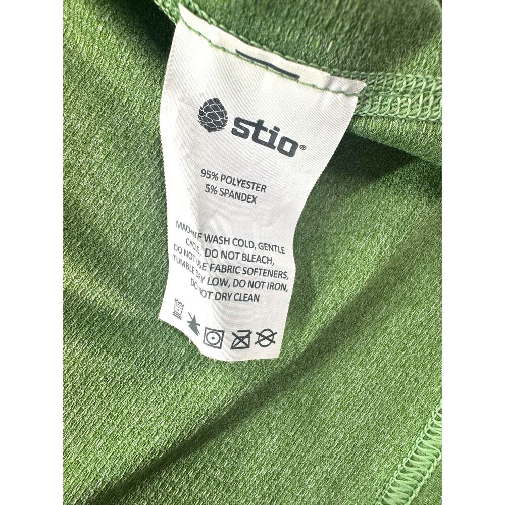 Stio Crester Trail Short Sleeve Polo Mens M Green Performance Golf Outdoor - Picture 6 of 8